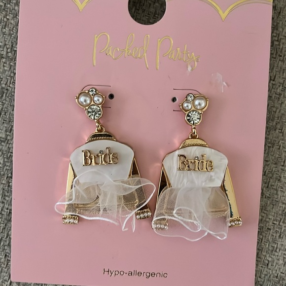 Packed Party Jewelry - Earrings Packed Party Brand Bride Earrings new with tags white